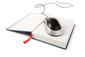 book and computer mouse